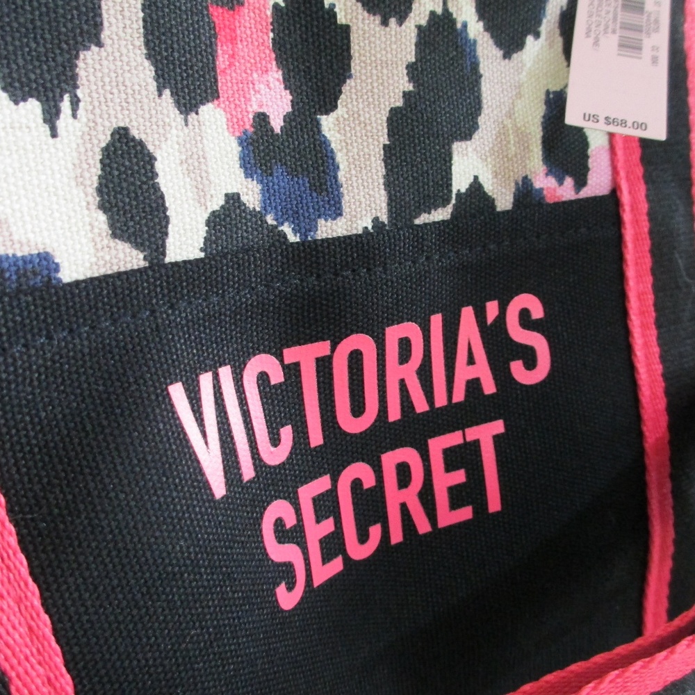 NWT VICTORIA'S SECRET Leopard Weekender Tote Bag - Picture 5 of 8